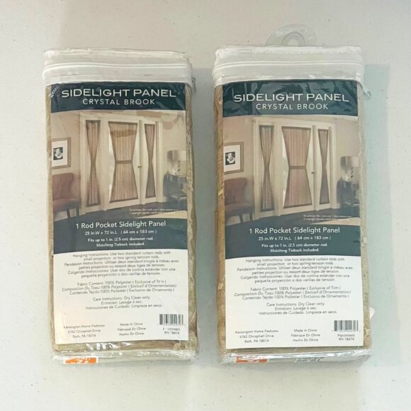 (2) Kensington Sidelight Panels Crystal Brook - Picture 6 of 7